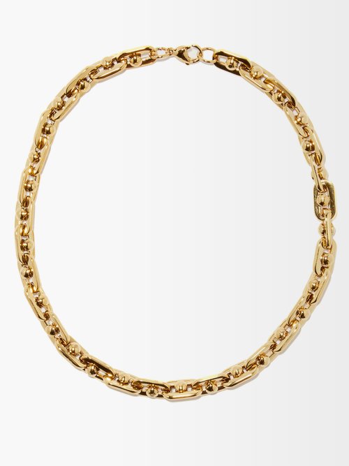 Fallon Bolt-chain 18kt Gold-plated Necklace