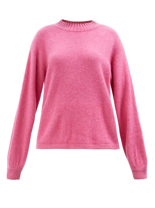 The Elder Statesman - Balloon-sleeve Cashmere Sweater Pink