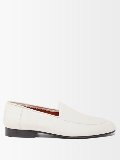 Round-toe Leather Loafers