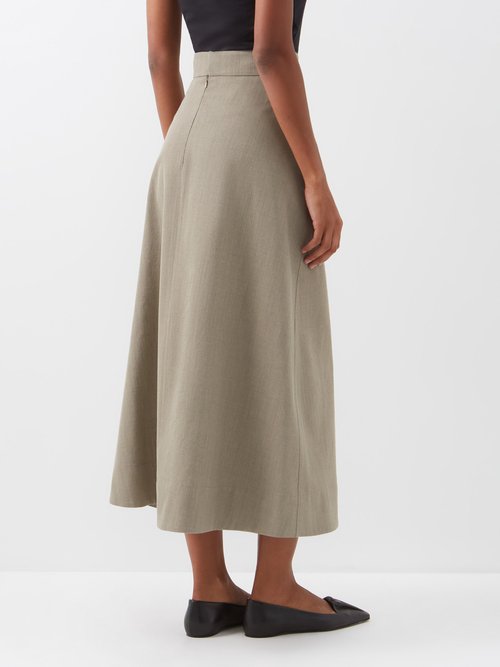 Raey High-waist Virgin-wool A-line Skirt | Smart Closet