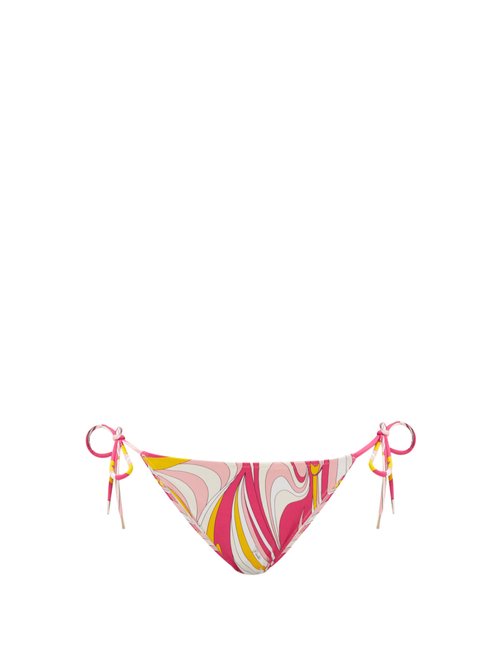 Emilio Pucci - Printed Triangle Bikini Briefs Pink Print Beachwear