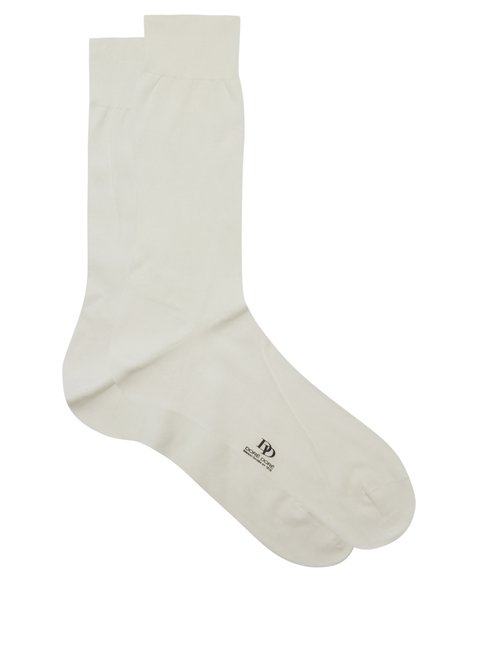Dore Dore Cotton-lisle Socks In White