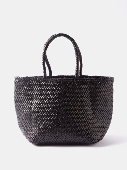 Dragon Diffusion Grace Double Jump Small Woven-leather Basket Bag