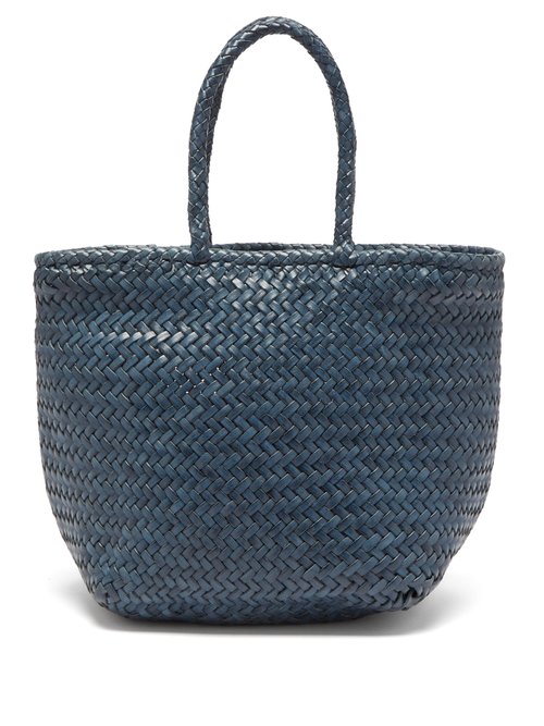 Dragon Diffusion Grace Double Jump Small Woven-leather Tote Bag