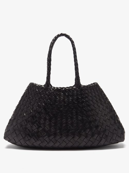 Dragon Diffusion Santa Croce Woven-leather Basket Bag