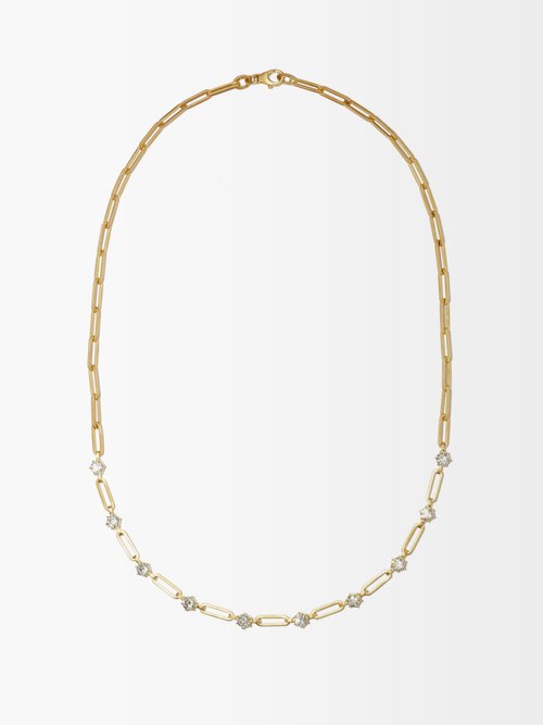 Jade Trau Phoebe Diamond & 18kt Gold Necklace