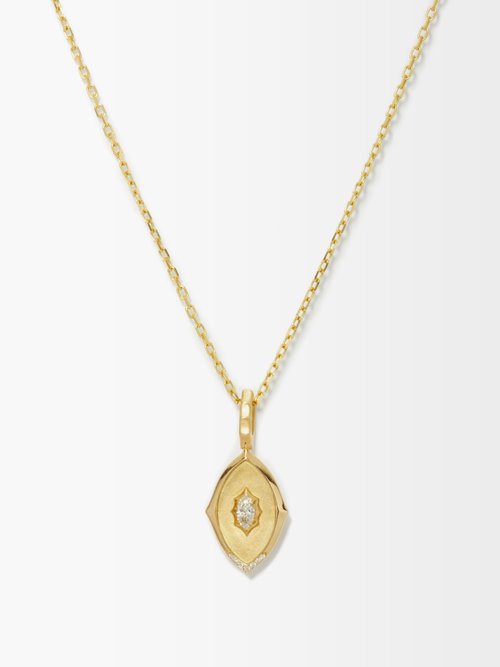 Jade Trau Maverick Medallion Diamond & 18kt Gold Necklace