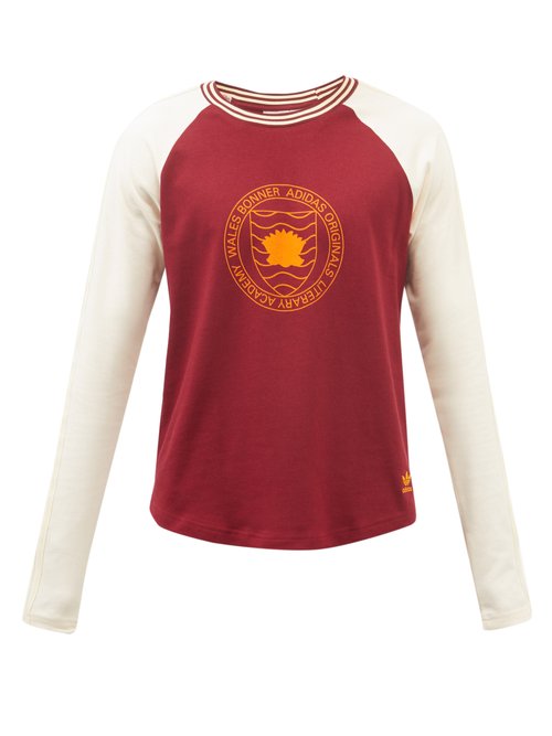 Adidas X Wales Bonner Crest-print Cotton-jersey Long-sleeved T-shirt