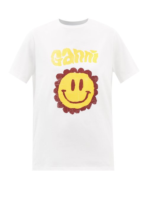 Ganni Embroidered T-Shirt - Bright White