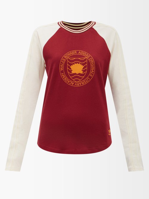 Adidas X Wales Bonner Crest-print Cotton-jersey Long-sleeved T-shirt