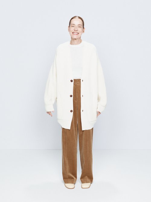 Raey - Chunky-knit Buttoned Wool Cardigan Ivory