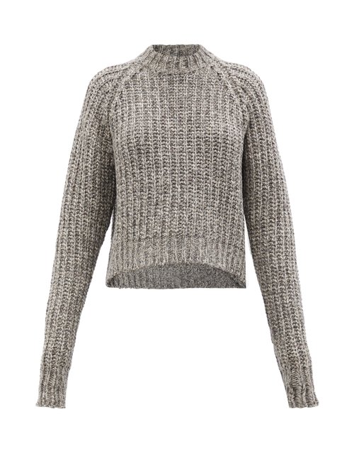 Raey - Recycled-cashmere Raglan-sleeve Sweater Grey