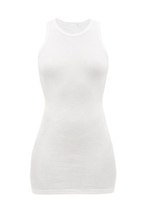 Wardrobe. nyc - Ribbed Cotton-jersey Mini Dress White