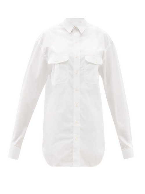 Buy Wardrobe. nyc - Release 06 Cotton Mini Shirt Dress White online - shop best WARDROBE.NYC clothing sales