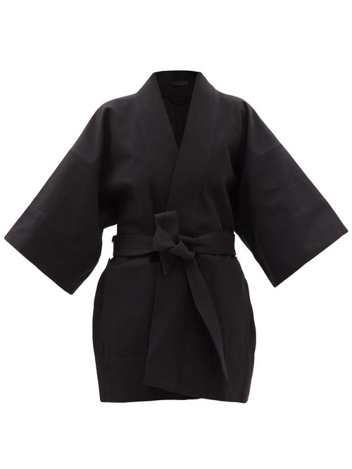 Wardrobe. nyc - Release 06 Belted Cotton Mini Robe Black