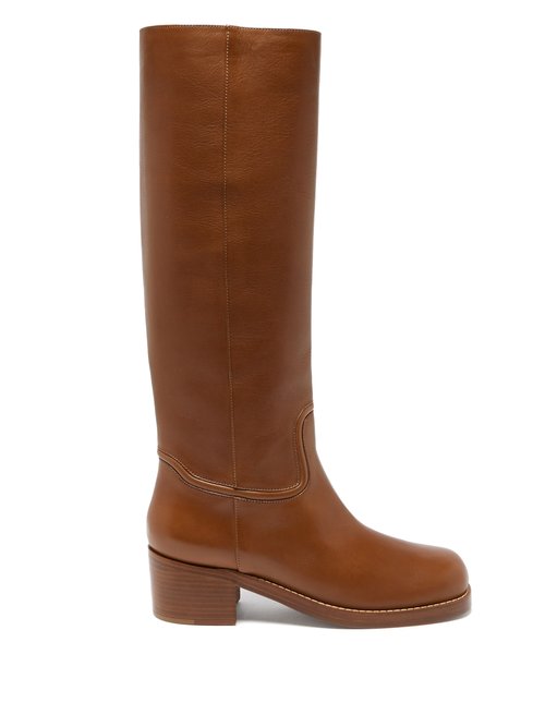 Gabriela Hearst - Marion Leather Knee-high Boots Brown