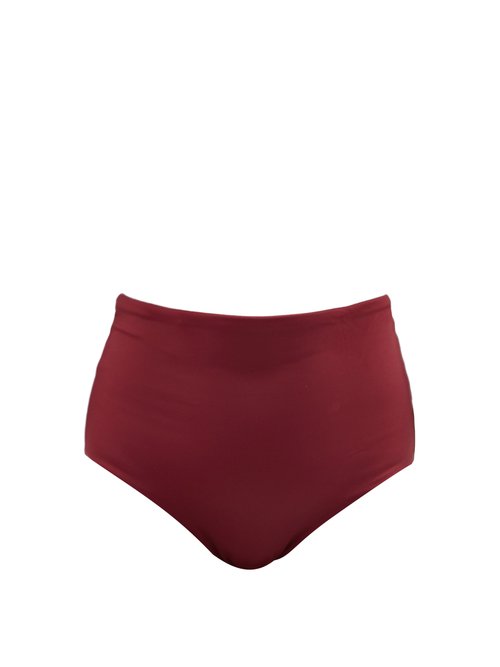 Form And Fold – The Rise High-waist Bikini Briefs Red Beachwear