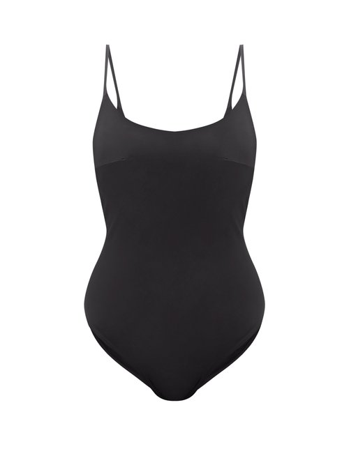 Form And Fold - The One Scoop-neck Underwired D-g Swimsuit Black Beachwear
