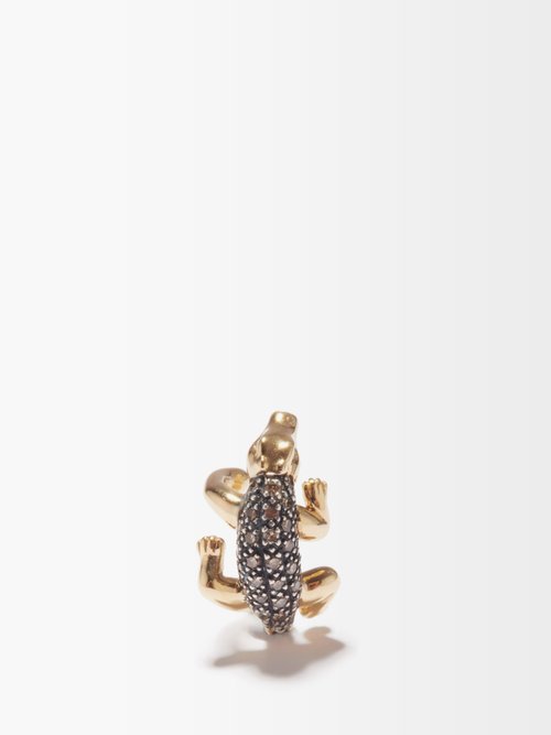Bibi van der Velden The Agile Alligator Diamond & 18kt Gold Ear Cuff