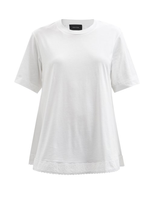Simone Rocha - Tulle And Lace-trim Cotton-jersey T-shirt White
