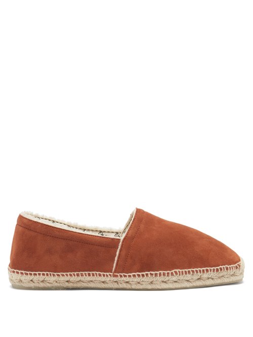 Castañer Paulo Shearling-lined Suede And Jute Espadrilles