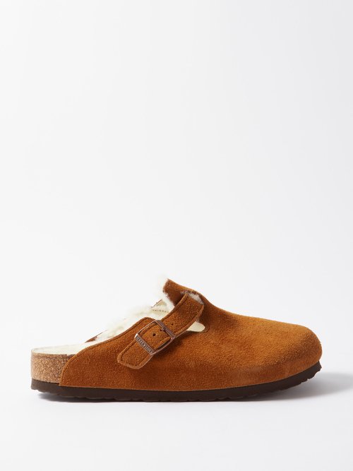 Boston Shearling-lined Backless Loafers