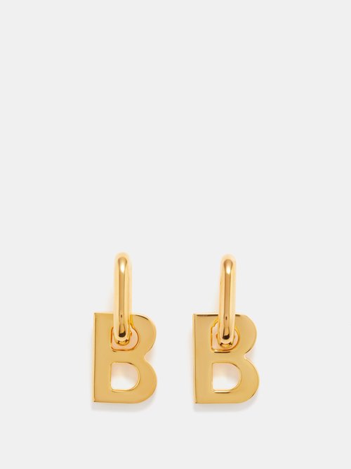 Balenciaga - B Drop Earrings - Womens - Gold