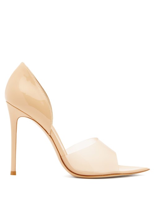 Gianvito Rossi - Bree 105 Pvc And Patent-leather Pumps Nude