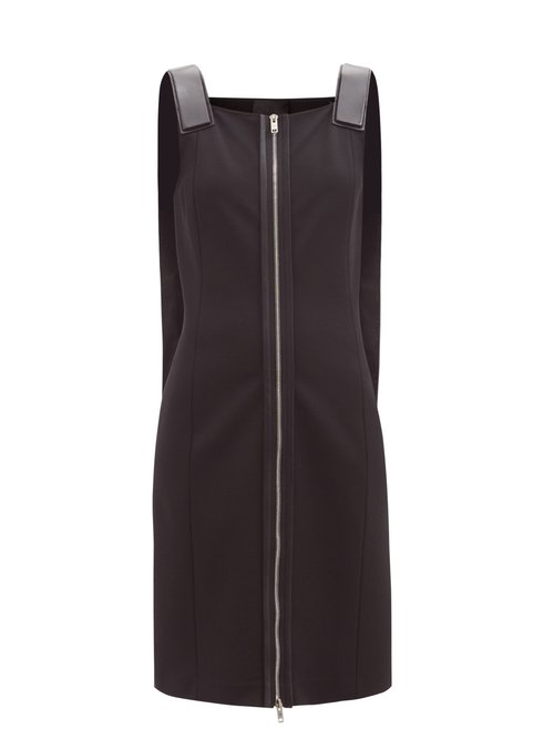 Givenchy – Leather-strap Jersey Mini Dress Black