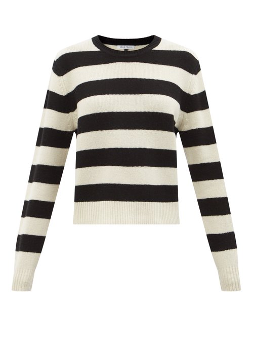 Bella Freud - Striped Wool Sweater Black White