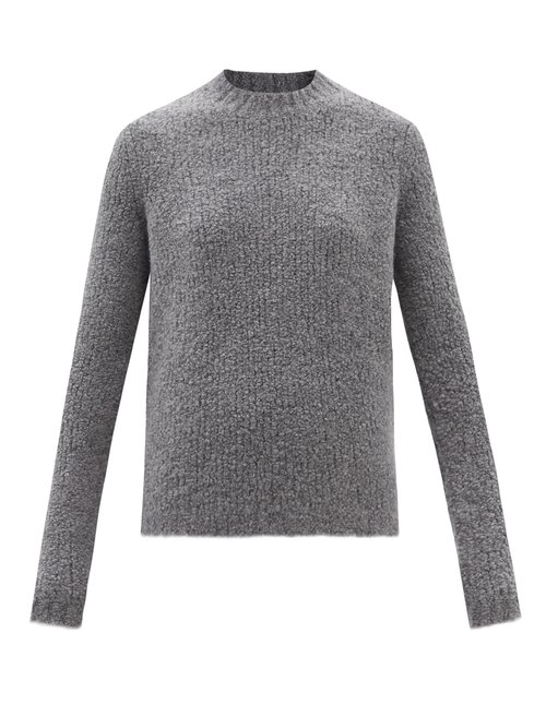 Buy Gabriela Hearst - Philippe Cashmere-blend Bouclé Sweater Dark Grey online - shop best Gabriela Hearst 
