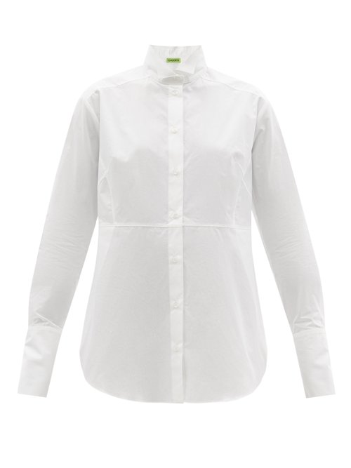 Gauge81 - Veria Wingtip-collar Organic-cotton Shirt Dress White