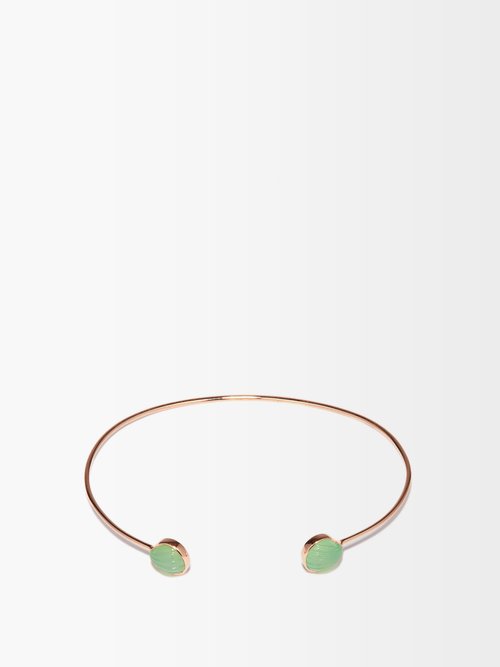 Dezso 18kt Rose-gold & Chrysoprase Shell Cuff