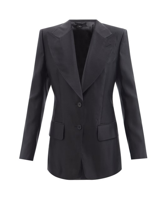 Tom Ford - Silk Duchess-satin Suit Jacket Black