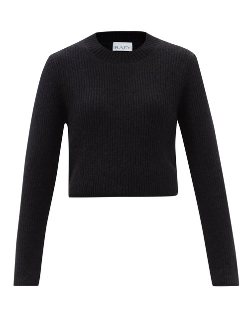 Raey - Alpaca-blend Ribbed Sweater Black