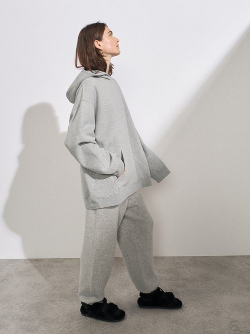 Raey - Recycled Cotton-blend Oversized Hooded Sweatshirt Grey