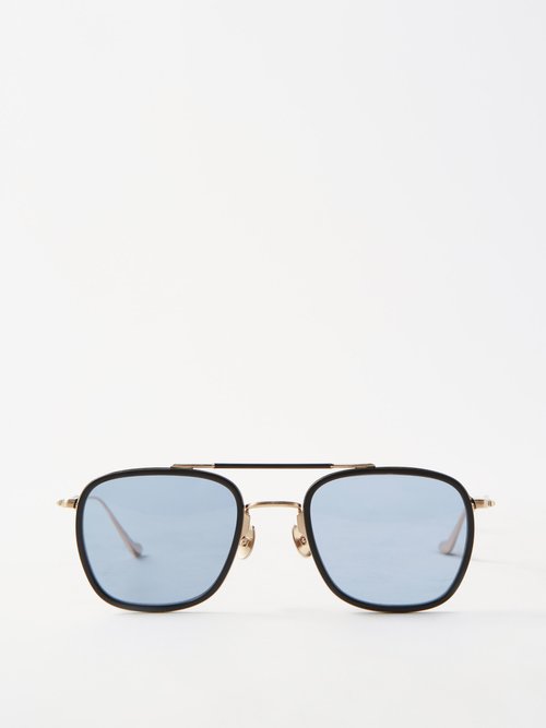 Matsuda Aviator Titanium Sunglasses In Blue