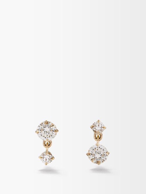Lizzie Mandler Éclat Diamond & 18kt Gold Drop Earrings