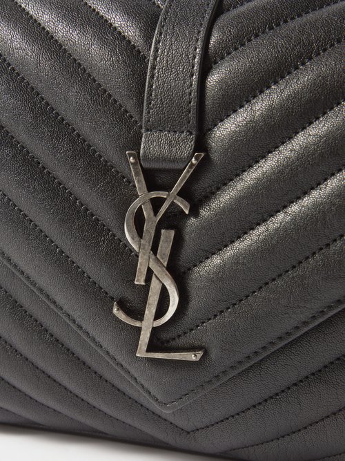 Black College medium YSL quilted leather cross-body bag, Saint Laurent