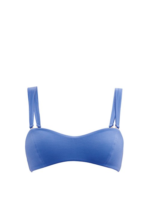 Cossie + Co - The Isla Bandeau Bikini Top Blue Beachwear