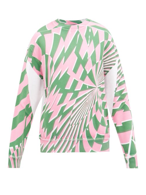 Stella Mccartney - X Ed Curtis Optical Illusion Print Sweatshirt Multi Pink