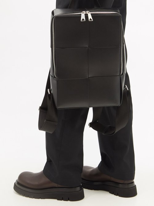 Bottega Veneta Arco Intrecciatio Leather Backpack