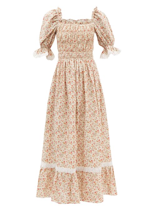 Lug Von Siga - Elisa Floral-print Cotton-blend Dress Pink