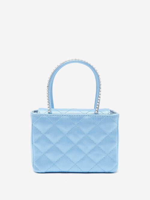 Superamini Betty Crystal-handle Quilted-silk Bag