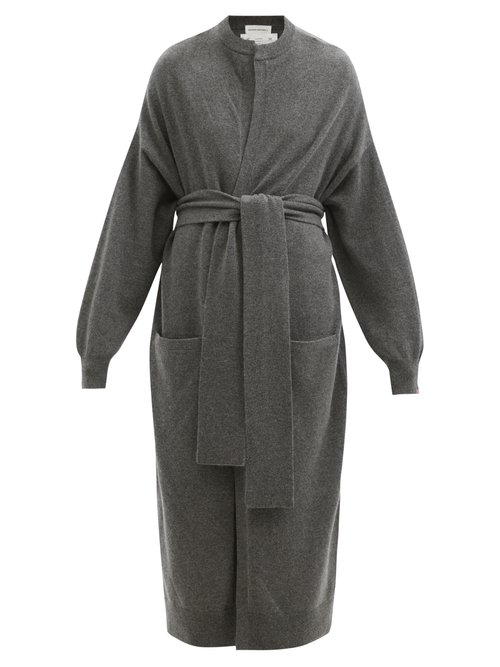 Extreme Cashmere - No.186 Marina Stretch-cashmere Longline Cardigan Dark Grey