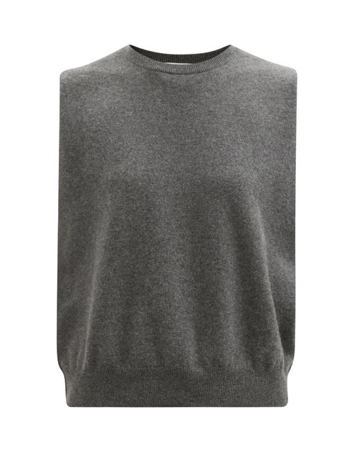 Extreme Cashmere - No.156 Be Now Sleeveless Stretch-cashmere Sweater Dark Grey