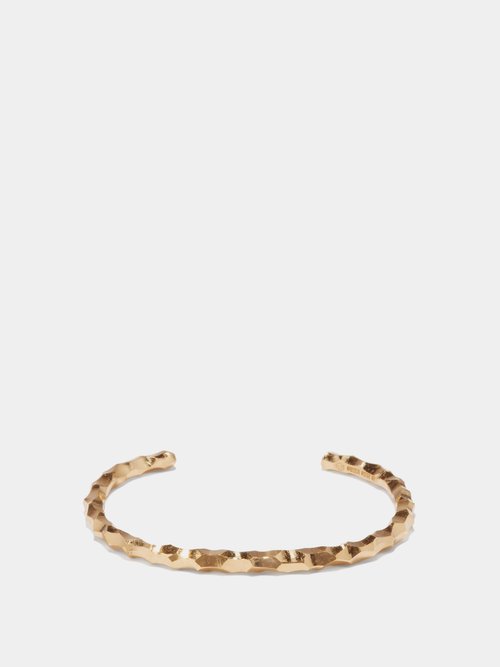 All Blues - Snake Thin Recycled Gold-vermeil Bracelet - Womens - Gold