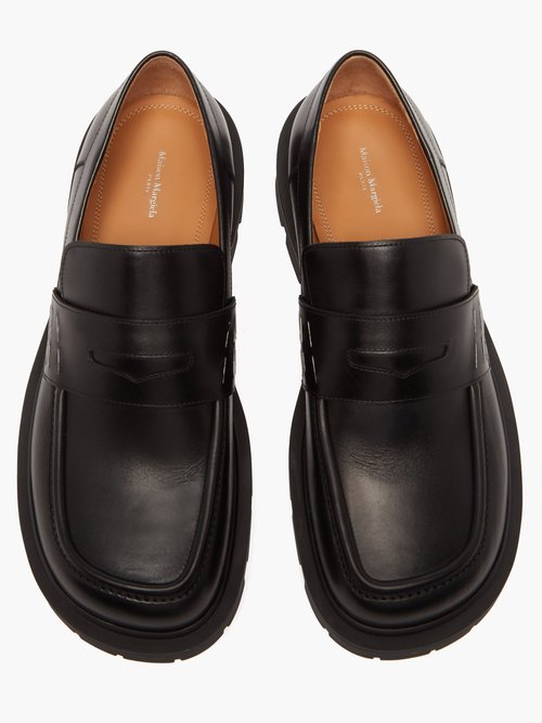 Maison Margiela Leather Penny Bar Loafers | Smart Closet