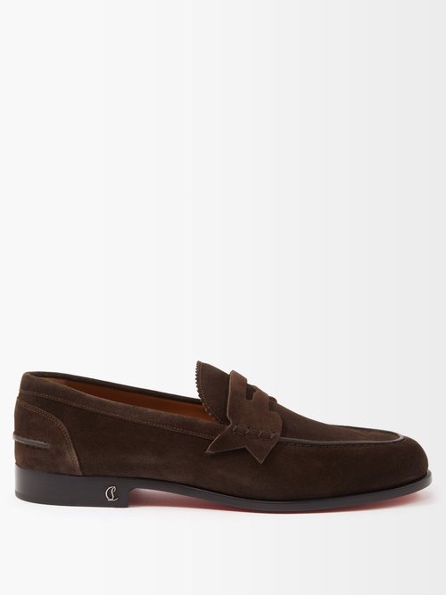 No Penny Suede Loafers
