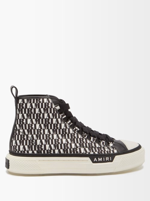 Court Logo-print Canvas High-top Trainers